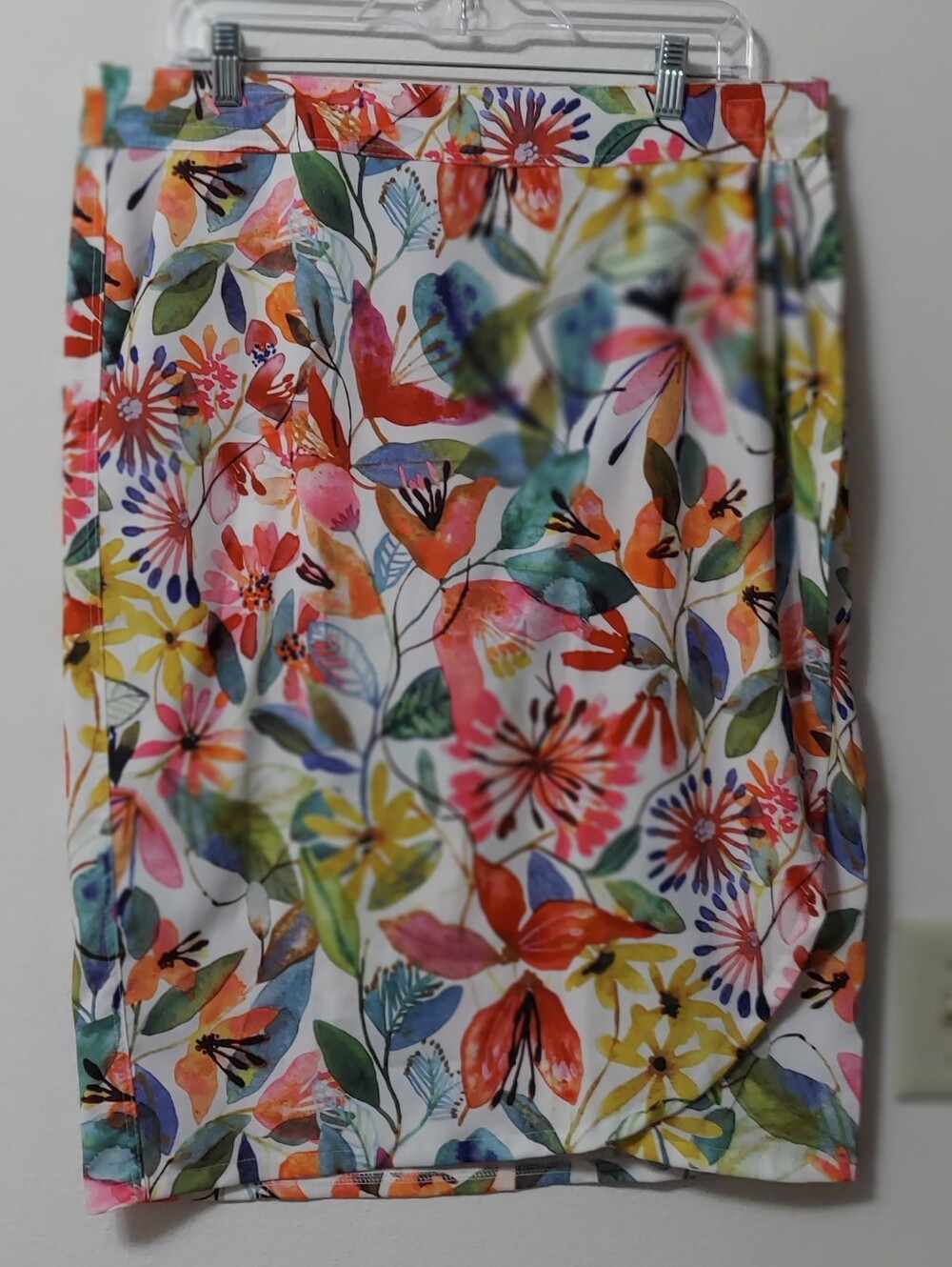 Rip Skirt Length 3 Wildflower Watercolor Wrap Skirt Size Large